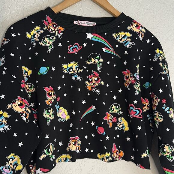 NEW Dolls Kill x Powerpuff Girls Crop Sweatshirt Graphic Cartoon Network Rare - Picture 2 of 6